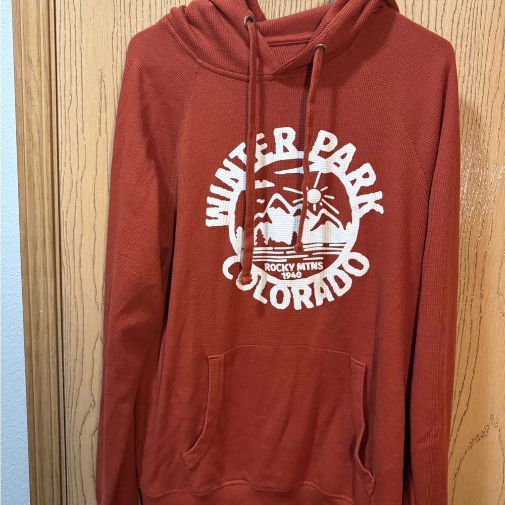 MV Sport Winter Park Colorado Men's Hoodie - Brick Red